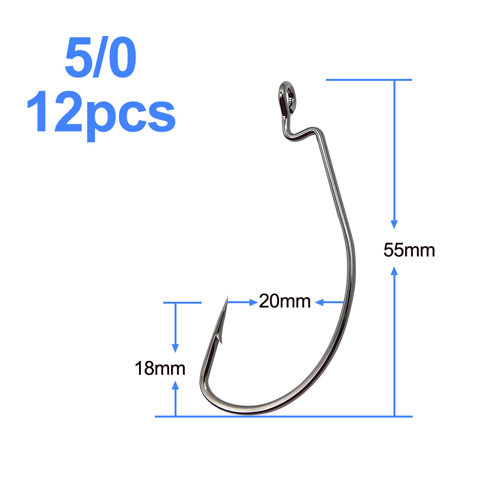 ESFISHING Offset Hook Carbon S - Fishing Hook Size recension och pris