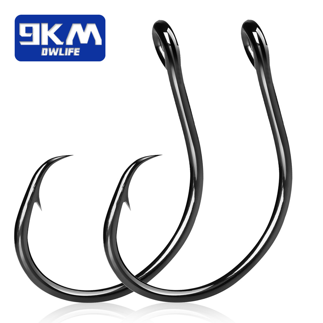 9KM 25-50Pcs Inline Wide Gap C - Fishing Hook Circle recension och pris