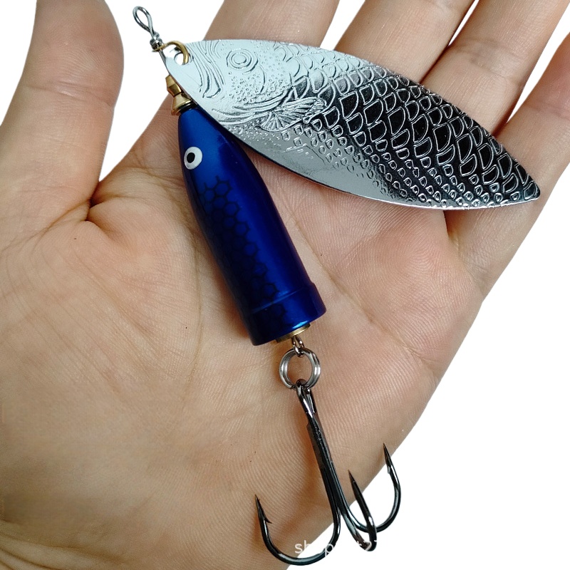 2pcs 9-37g Metal Sliver Rotati - Fishing Hook Treble recension och pris