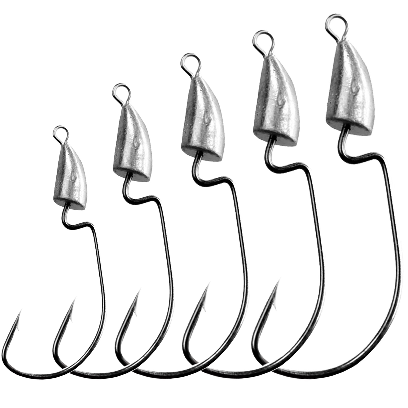 THKFISH 10pcs Crank Jig Head H - Fishing Hook Weedless recension och pris