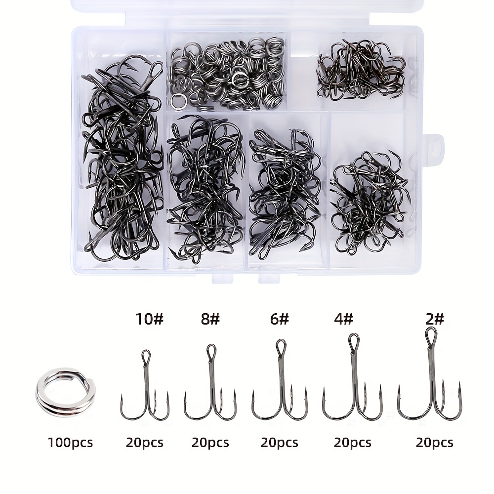 200pcs Fishing Treble Hooks wi - Fishing Hook Assortment recension och pris