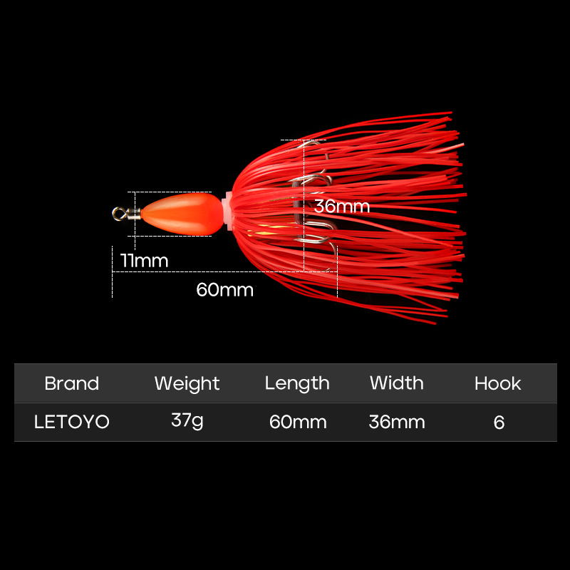 37g Weedless Football Jig Head - Fishing Hook Weedless recension och pris
