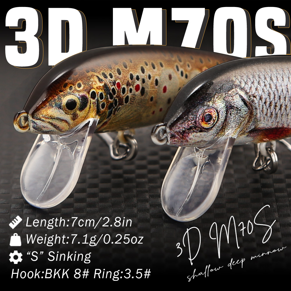 B&U Sinking Minnow Fishing Lur - Fishing Hook Treble recension och pris