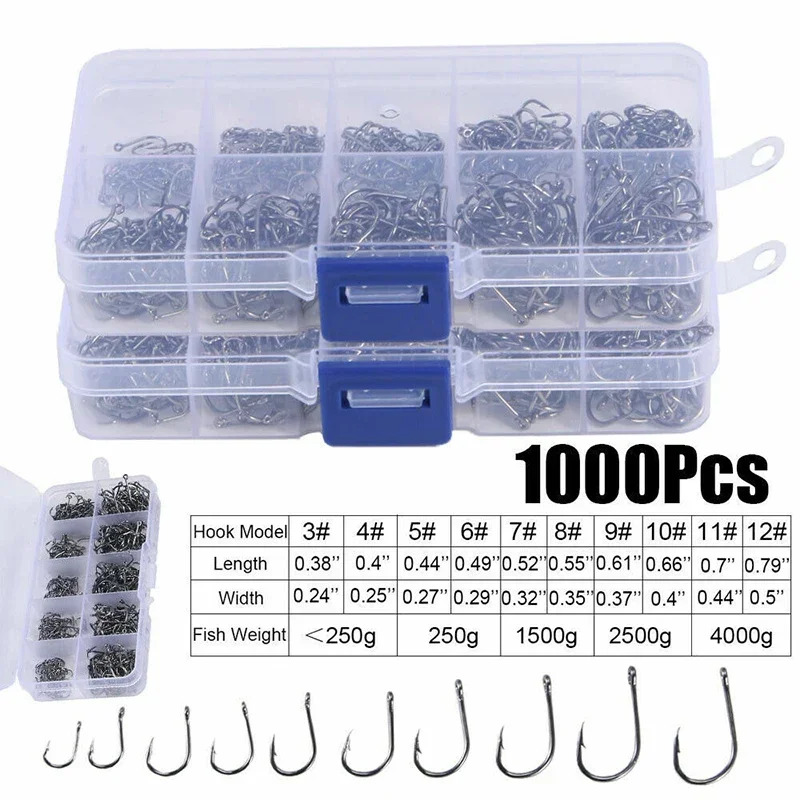 50-1600Pcs/BoxFishing Hooks Ca - Fishing Hook Circle recension och pris