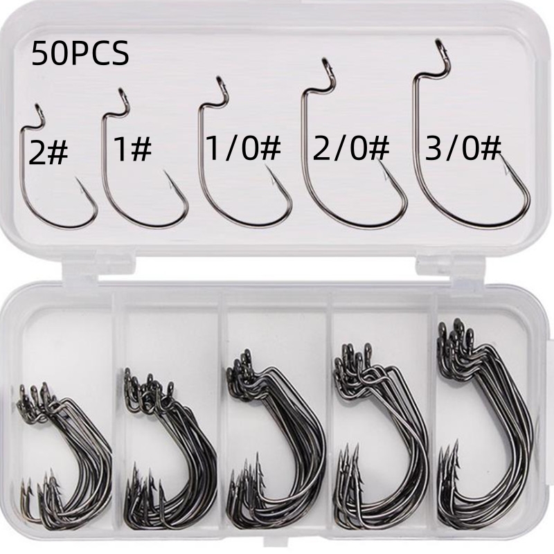 50Pcs/Box High Carbon Steel Fi - Fishing Hook Box recension och pris