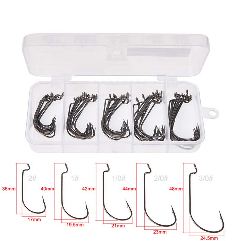 50Pcs/Box High Carbon Steel Fi - Fishing Hook Box recension och pris