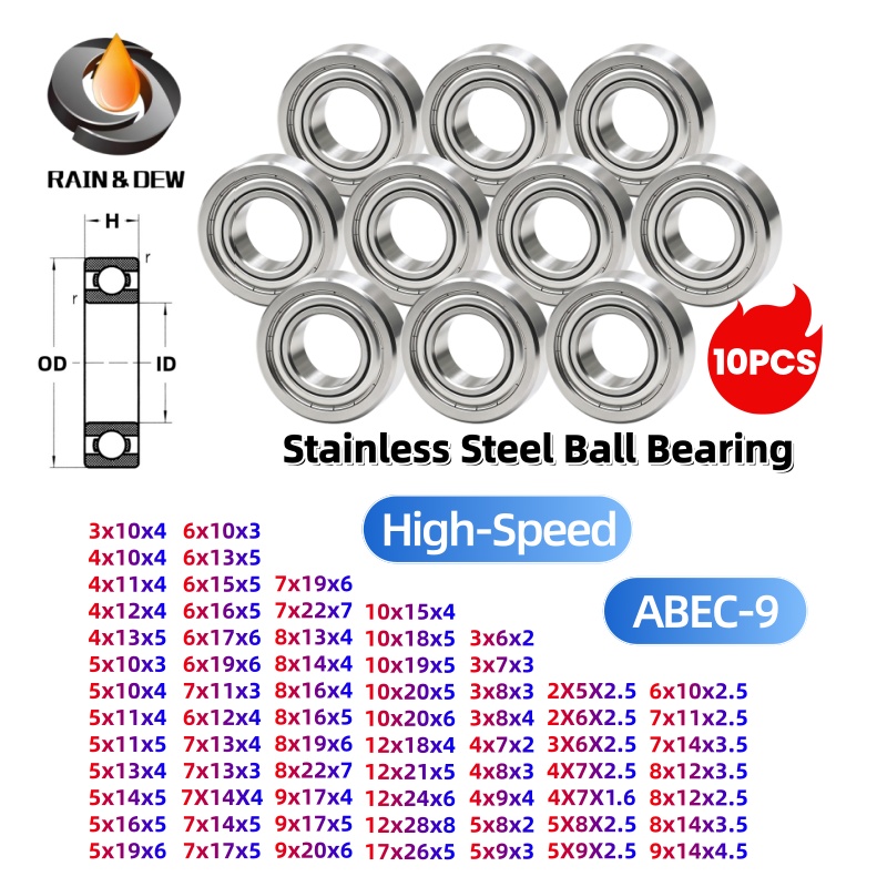 10PCS Stainless Steel Ball Bea - Abu Garcia Reel Revo recension och pris