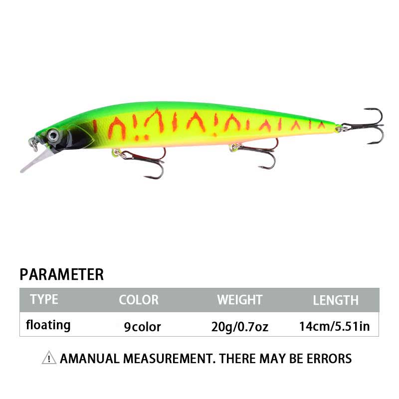 1pc 14cm/20g Plastic Simulatio - Fishing Hook Treble recension och pris