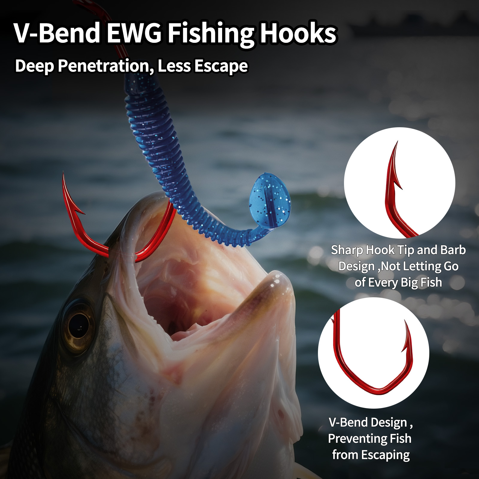 9KM Baitholder Hook 50-100pcs  - Fishing Hook Circle recension och pris