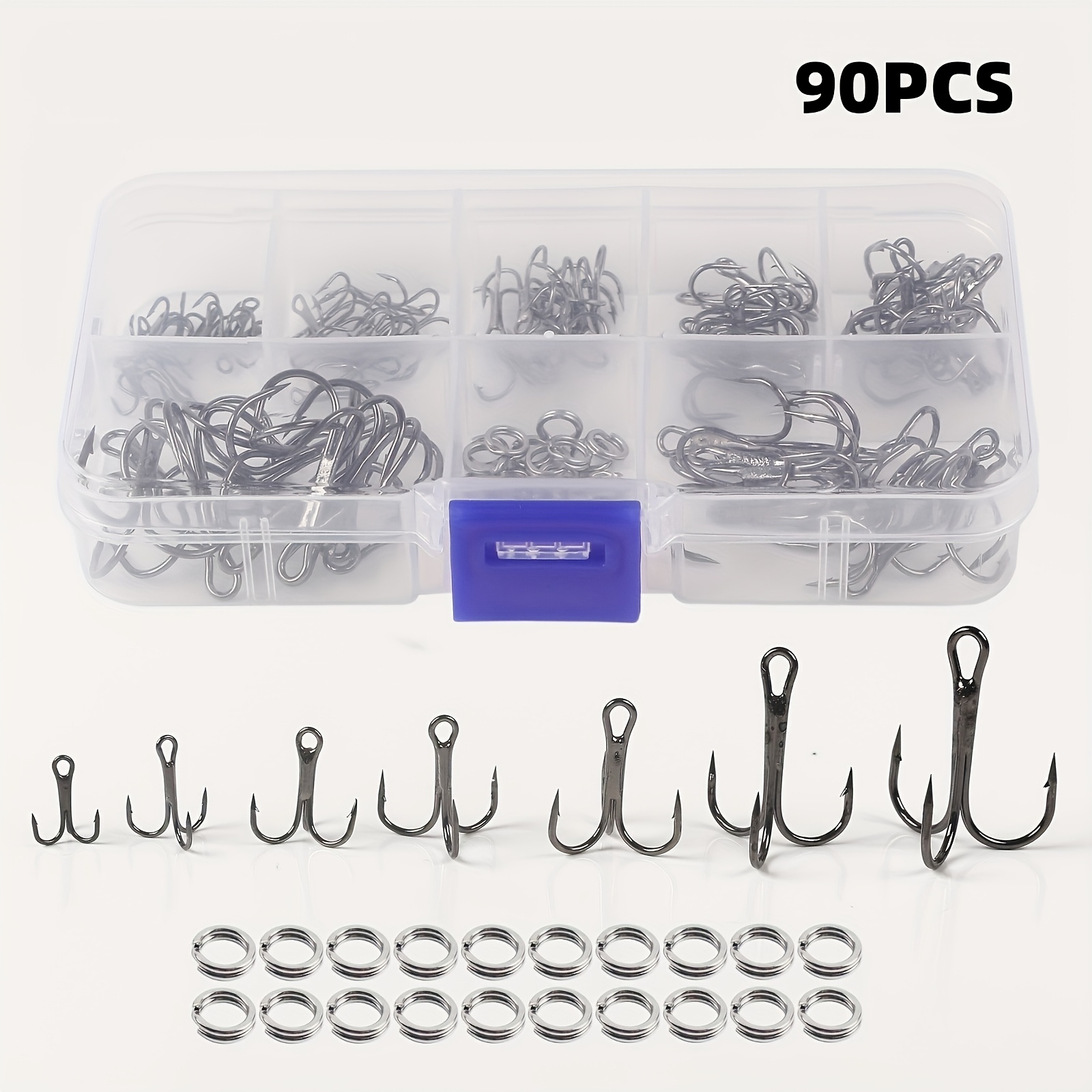 90pcs/set The lure triple-hook - Fishing Hook Assortment recension och pris