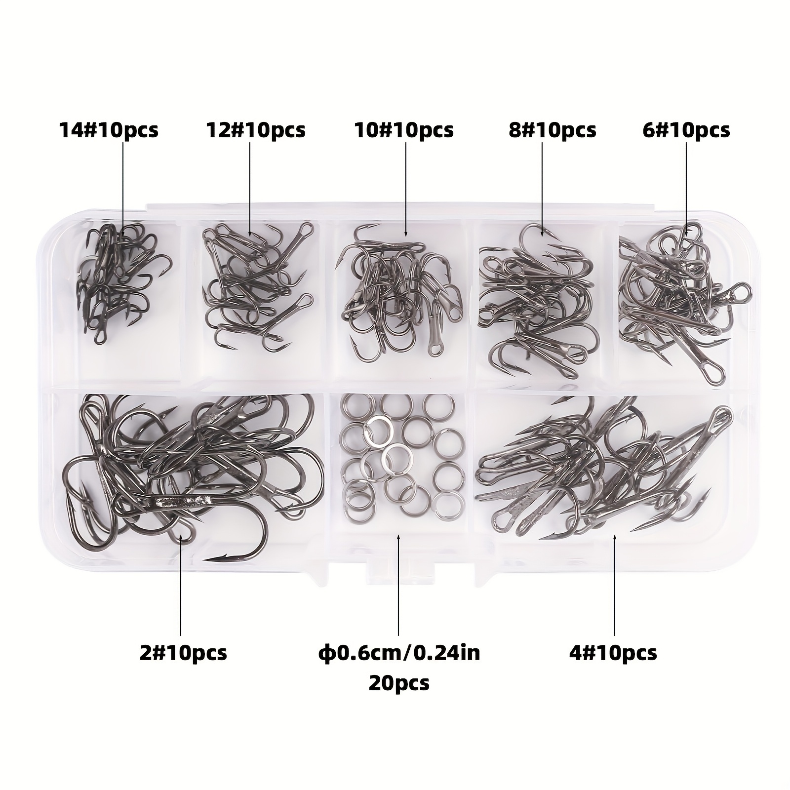 90pcs/set The lure triple-hook - Fishing Hook Assortment recension och pris